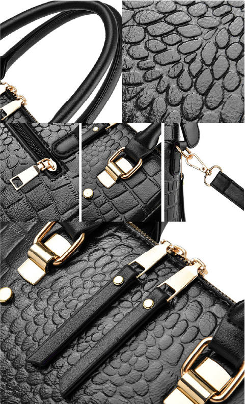 Bolsa Feminina Luxuosa Croco Compact™