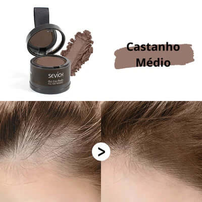 Pó Maquiagem para Cabelo a prova D'agua - SEVÍCH ✅