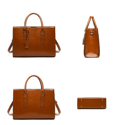 Conjunto Bolsa Feminina em Couro Vintage Slim