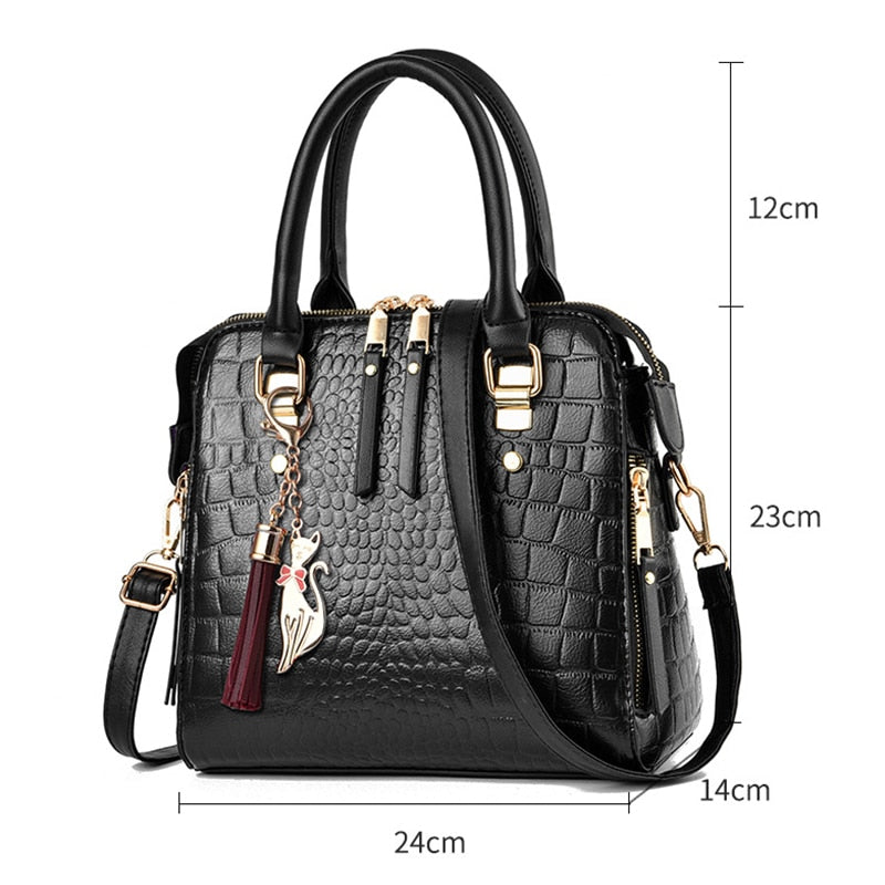 Bolsa Feminina Luxuosa Croco Compact™