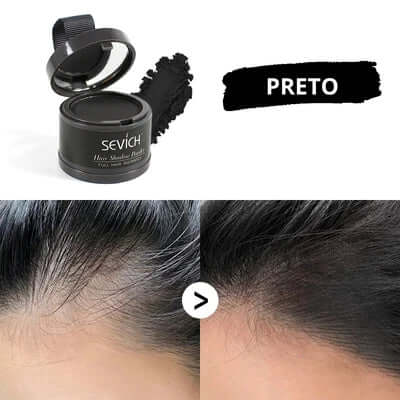 Pó Maquiagem para Cabelo a prova D'agua - SEVÍCH ✅